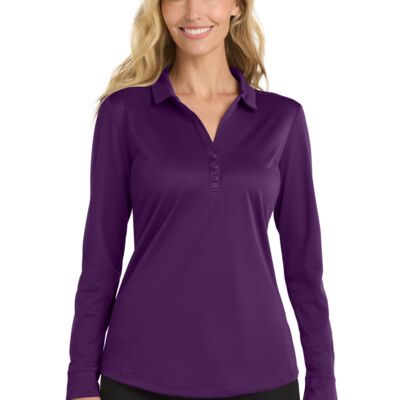 Ladies Silk Touch  Performance Long Sleeve Polo Thumbnail