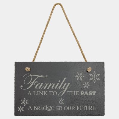 Rectangle Slate Decor with Hanger String (11 3/4" x 7" ) Thumbnail