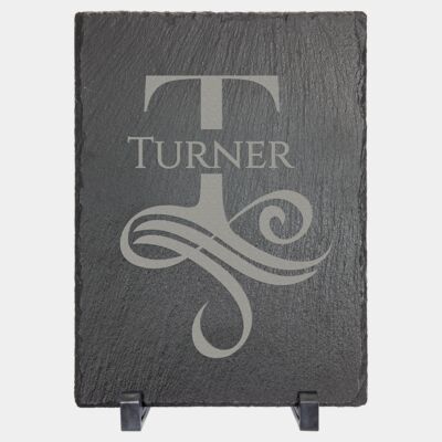 7" x 5" Rectangle Slate Decor with Plastic Feet Thumbnail