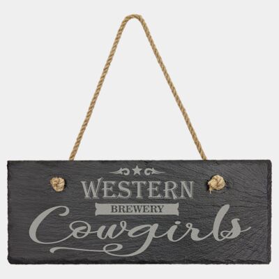 10" x 4" Rectangle Slate Decor with Hanger String Thumbnail